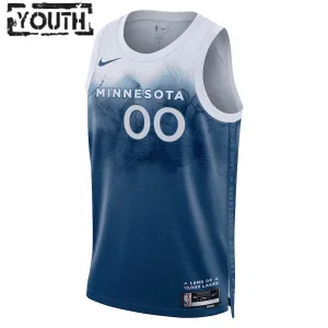 Maglia Minnesota Timberwolves Personalizzata City Edition 2023-24 Swingman Blu - Bambino