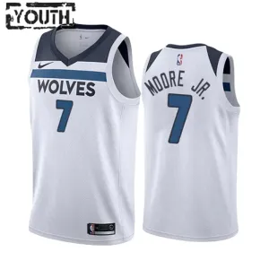 Maglia Minnesota Timberwolves Wendell Moore JR 7 Association Edition Swingman Bianco - Bambino Maglia Minnesota Timberwolves Wendell Moore JR 7 Association Edition Swingman Bianco - Bambino
