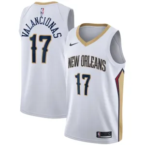 Maglia New Orleans Pelicans jonas valanciunas 17 Association Edition Swingman Bianco - Uomo