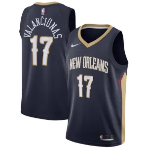 Maglia New Orleans Pelicans jonas valanciunas 17 Icon Edition Swingman Navy - Uomo