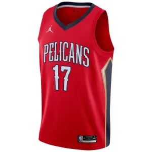 Maglia New Orleans Pelicans Jordan jonas valanciunas 17 Statement Edition Swingman Rosso - Uomo
