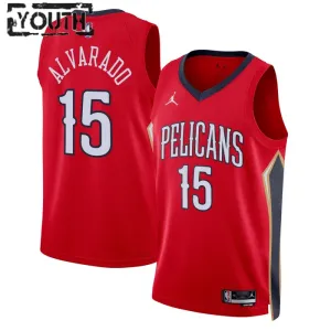 Maglia New Orleans Pelicans Jordan Jose Alvarado 15 Statement Edition Swingman Rosso - Bambino