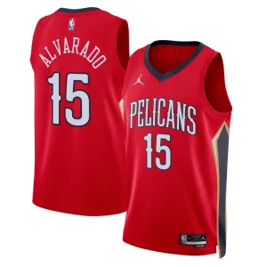 Maglia New Orleans Pelicans Jordan Jose Alvarado 15 Statement Edition Swingman Rosso - Uomo