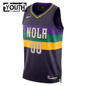 Maglia New Orleans Pelicans Personalizzata City Edition 2022-23 Swingman Nero - Bambino