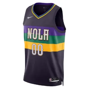 Maglia New Orleans Pelicans Personalizzata City Edition 2022-23 Swingman Nero - Uomo