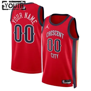 Maglia New Orleans Pelicans Personalizzata Statement Edition 2023-24 Swingman Rosso - Bambino