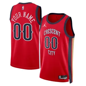 Maglia New Orleans Pelicans Personalizzata Statement Edition 2023-24 Swingman Rosso - Uomo