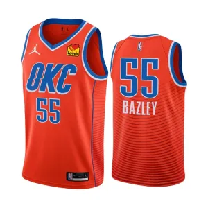 Maglia Oklahoma City Thunder Darius Bazley 55 Jordan Statement Edition 2022-23 Swingman Arancione - Uomo Maglia Oklahoma City Thunder Darius Bazley 55 Jordan Statement Edition 2022-23 Swingman Arancione - Uomo