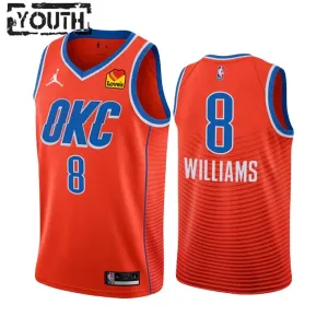 Maglia Oklahoma City Thunder Jalen Williams 8 Jordan Statement Edition 2022-23 Swingman Arancione - Bambino Maglia Oklahoma City Thunder Jalen Williams 8 Jordan Statement Edition 2022-23 Swingman Arancione - Bambino