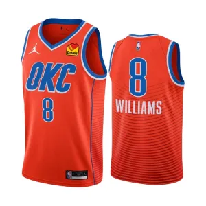 Maglia Oklahoma City Thunder Jalen Williams 8 Jordan Statement Edition 2022-23 Swingman Arancione - Uomo Maglia Oklahoma City Thunder Jalen Williams 8 Jordan Statement Edition 2022-23 Swingman Arancione - Uomo