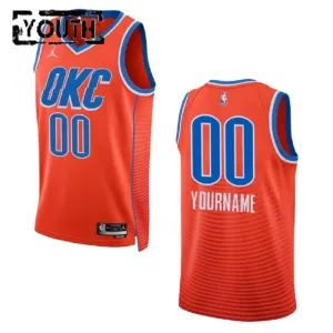 Maglia Oklahoma City Thunder Jordan Personalizzata Statement Edition 2022-23 Swingman Arancione - Bambino Maglia Oklahoma City Thunder Jordan Personalizzata Statement Edition 2022-23 Swingman Arancione - Bambino