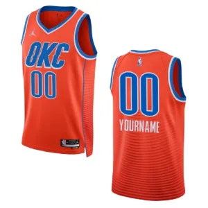 Maglia Oklahoma City Thunder Jordan Personalizzata Statement Edition 2022-23 Swingman Arancione - Uomo Maglia Oklahoma City Thunder Jordan Personalizzata Statement Edition 2022-23 Swingman Arancione - Uomo