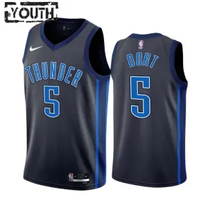Maglia Oklahoma City Thunder Luguentz Dort 5 City Edition 2022-23 Swingman Nero - Bambino Maglia Oklahoma City Thunder Luguentz Dort 5 City Edition 2022-23 Swingman Nero - Bambino
