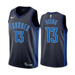 Maglia Oklahoma City Thunder Ousmane Dieng 13 City Edition 2022-23 Swingman Nero - Uomo Maglia Oklahoma City Thunder Ousmane Dieng 13 City Edition 2022-23 Swingman Nero - Uomo