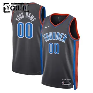 Maglia Oklahoma City Thunder Personalizzata City Edition 2022-23 Swingman Nero - Bambino