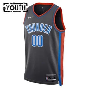 Maglia Oklahoma City Thunder Personalizzata City Edition 2022-23 Swingman Nero - Bambino
