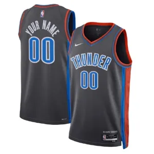 Maglia Oklahoma City Thunder Personalizzata City Edition 2022-23 Swingman Nero - Uomo
