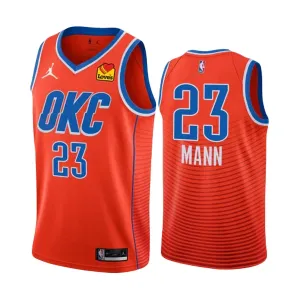 Maglia Oklahoma City Thunder Tre Mann 23 Jordan Statement Edition 2022-23 Swingman Arancione - Uomo Maglia Oklahoma City Thunder Tre Mann 23 Jordan Statement Edition 2022-23 Swingman Arancione - Uomo