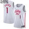 Maglia Philadelphia 76ers James Harden 1 City Edition 2022-23 Swingman Bianco - Bambino