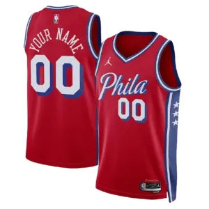 Maglia Philadelphia 76ers Jordan Personalizzata Statement Edition Swingman Rosso - Uomo
