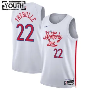 Maglia Philadelphia 76ers Matisse Thybulle 22 City Edition 2022-23 Swingman Bianco - Bambino