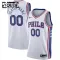 Maglia Philadelphia 76ers Personalizzata Association Edition Swingman Bianco - Bambino