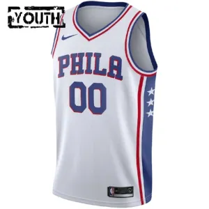 Maglia Philadelphia 76ers Personalizzata Association Edition Swingman Bianco - Bambino