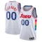 Maglia Philadelphia 76ers Personalizzata City Edition 2024-25 Swingman Bianco - Uomo