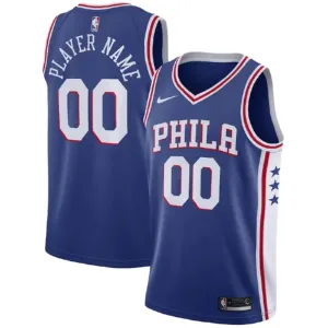 Maglia Philadelphia 76ers Personalizzata Icon Edition Swingman Blu - Uomo