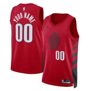 Maglia Portland Trail Blazers Jordan Personalizzata Statement Edition Swingman Rosso - Uomo
