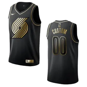 Maglia Portland Trail Blazers Personalizzata Golden Edition Swingman Nero - Uomo Maglia Portland Trail Blazers Personalizzata Golden Edition Swingman Nero - Uomo
