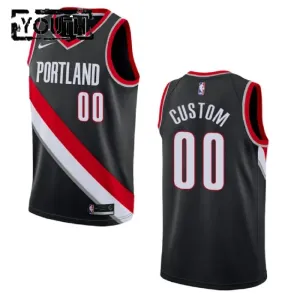 Maglia Portland Trail Blazers Personalizzata Icon Edition Swingman Nero - Bambino