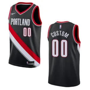 Maglia Portland Trail Blazers Personalizzata Icon Edition Swingman Nero - Uomo