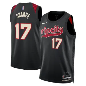 Maglia Portland Trail Blazers Shaedon Sharpe City Edition 2023-24 Swingman Nero - Uomo