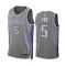 Maglia Sacramento Kings De Aaron Fox 5 City Edition 2022-23 Swingman Grigio - Uomo