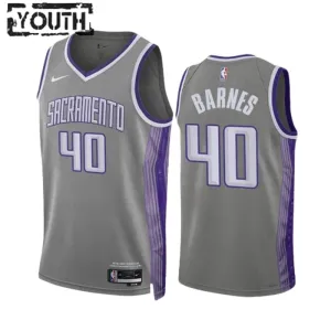 Maglia Sacramento Kings Harrison Barnes 40 City Edition 2022-23 Swingman Grigio - Bambino Maglia Sacramento Kings Harrison Barnes 40 City Edition 2022-23 Swingman Grigio - Bambino