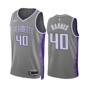 Maglia Sacramento Kings Harrison Barnes 40 City Edition 2022-23 Swingman Grigio - Uomo Maglia Sacramento Kings Harrison Barnes 40 City Edition 2022-23 Swingman Grigio - Uomo