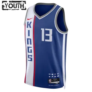 Maglia Sacramento Kings Keegan Murray City Edition 2023-24 Swingman Blu - Bambino