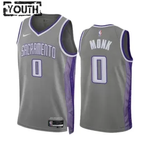 Maglia Sacramento Kings Malik Monk 0 City Edition 2022-23 Swingman Grigio - Bambino Maglia Sacramento Kings Malik Monk 0 City Edition 2022-23 Swingman Grigio - Bambino