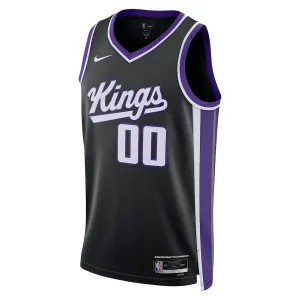 Maglia Sacramento Kings Personalizzata Icon Edition 2023-24 Swingman Nero - Uomo