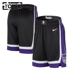 Pantaloncini Sacramento Kings Icon Edition 2023-24 Swingman Nero - Bambino