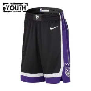 Pantaloncini Sacramento Kings Icon Edition 2023-24 Swingman Nero - Bambino