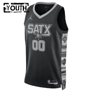 Maglia San Antonio Spurs Jordan Personalizzata Statement Edition Swingman Nero - Bambino
