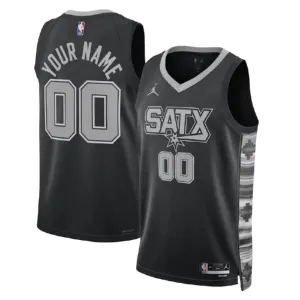 Maglia San Antonio Spurs Jordan Personalizzata Statement Edition Swingman Nero - Uomo