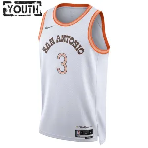 Maglia San Antonio Spurs Keldon Johnson City Edition 2023-24 Swingman Bianco - Bambino
