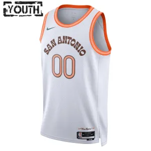 Maglia San Antonio Spurs Personalizzata City Edition 2023-24 Swingman Bianco - Bambino