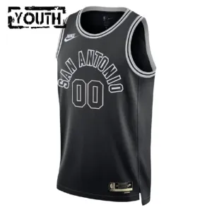 Maglia San Antonio Spurs Personalizzata Classic Edition 2022-23 Swingman Nero - Bambino