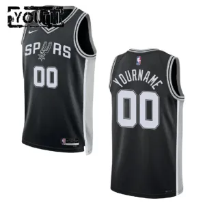 Maglia San Antonio Spurs Personalizzata Icon Edition Swingman Nero - Bambino