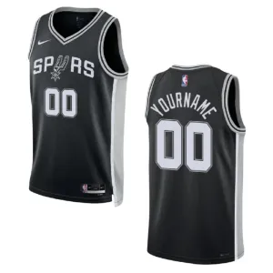Maglia San Antonio Spurs Personalizzata Icon Edition Swingman Nero - Uomo