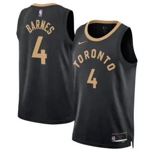 Maglia Toronto Raptors Scottie Barnes 4 City Edition 2022-23 Swingman Nero - Uomo